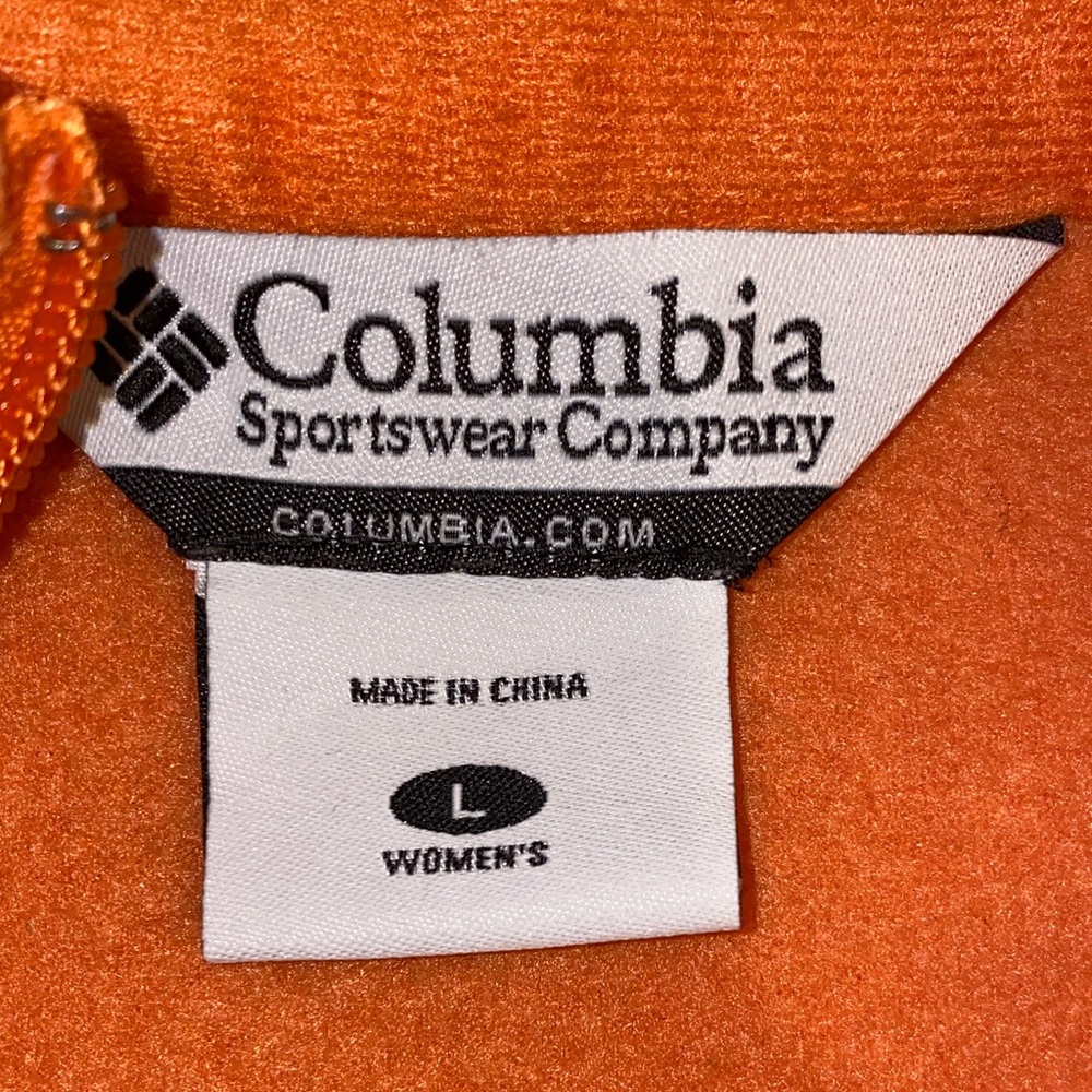 Columbia Sportswear Orange Fleece Vest Size Large - Picture 8 of 11